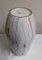 Mid-Century German Ceramic Vase with White Glaze and Colored Lines, 1950s 3