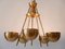 Lámpara de araña Mid-Century de cinco llamas, Suecia, años 50, Imagen 2