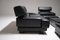Living Room Set in Black Leather by Percival Lafer, Brazil, Set of 6 11