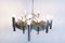 Large Chevron Chandelier attributed to Gaetano Sciolari, 1970s 5