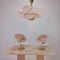 Lampade e lampada a sospensione in vetro di Murano, Italia, anni '70, set di 3, Immagine 1