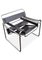 Wassily B3 Armchair in Chrome and Black Leather by Marcel Breuer, Image 2