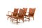 Sedie modello AP-16 in quercia e pelle di Hans J. Wegner, 1951, set di 4, Immagine 8