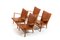 Model AP-16 Chairs in Oak and Leather by Hans J. Wegner, 1951, Set of 4 3