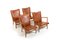 Model AP-16 Chairs in Oak and Leather by Hans J. Wegner, 1951, Set of 4 1