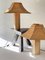 Cork Table Lamps with Straw Shades by Mawa, 1970s, Image 2