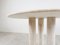 Italian Round Dining Table in Travertine, 1970s 4