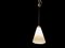 Lámpara colgante de cristal de Murano a rayas en blanco y negro, años 80, Imagen 10