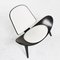 CH07 Armchair in Black Lacquer & White Leather by Hans Wegner for Carl Hansen & Son 3