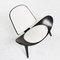 Poltrona CH07 laccata nera e pelle bianca di Hans Wegner per Carl Hansen & Son, Immagine 3