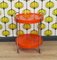 Chariot de Bar ou Table d'Appoint en Plastique Orange, 1970s 1