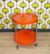 Serving Bar Cart or Side Table in Orange Plastic, 1970s 6