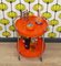 Chariot de Bar ou Table d'Appoint en Plastique Orange, 1970s 2