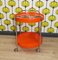 Serving Bar Cart or Side Table in Orange Plastic, 1970s 3