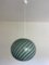 Ovale Hängelampe aus Muranoglas in Grün und Weiß von Simoeng 1