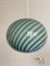 Ovale Hängelampe aus Muranoglas in Grün und Weiß von Simoeng 2
