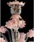 Lámpara de araña veneciana de cristal de Murano floral en dorado y rosa de Simoeng, Imagen 5