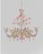 Venetian Gold and Pink Floral Murano Glass Chandelier by Simoeng 11