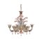 Venetian Gold and Pink Floral Murano Glass Chandelier by Simoeng 13