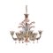 Venetian Gold and Pink Floral Murano Glass Chandelier by Simoeng, Image 13