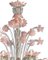 Lámpara de araña veneciana de cristal de Murano floral en dorado y rosa de Simoeng, Imagen 10