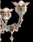 Lámpara de araña veneciana de cristal de Murano floral en dorado y rosa de Simoeng, Imagen 12