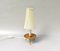 Tischlampen aus Teak, Messing & Plissee, 1960er, 2er Set 4