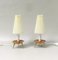 Table Lights in Teak, Brass & Pleated Screens, 1960s, Set of 2 1