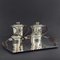 Set da tè Art Déco placcato in argento ed ebano Makassar di Ravinet d'Enfert, anni '30, set di 5, Immagine 4