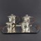 Art Deco Silver Plated and Makassar Ebony Tea or Coffee Set from Ravinet d'Enfert, 1930s, Set of 5 3