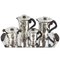 Art Deco Silver Plated and Makassar Ebony Tea or Coffee Set from Ravinet d'Enfert, 1930s, Set of 5, Image 1