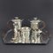 Set da tè Art Déco placcato in argento ed ebano Makassar di Ravinet d'Enfert, anni '30, set di 5, Immagine 2