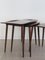 Tables Verrouillables Scandinaves par Jens Harald Quistgaard, Danemark, 1960s, Set de 3 2