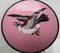 19th Century Japanese Decorative Plates in Pink Cloisonne with Birds Decor, Set of 2, Image 3