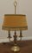 Lámpara de escritorio Bouillotte francesa de latón, años 60, Imagen 3