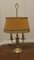 Lámpara de escritorio Bouillotte francesa de latón, años 60, Imagen 5