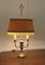 French Brass Bouillotte Twin Desk Lamp, 1960s 8