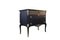 Gustavian Chest of 3 Drawers in a Black Finish with Brass Detailing, 1930s, Image 2