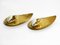 Mid-Century Brass and Beige Glass Sconces Shaped Like a Drop, 1950s, Set of 2, Image 7