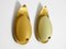 Mid-Century Brass and Beige Glass Sconces Shaped Like a Drop, 1950s, Set of 2 2