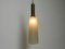 Large Mid-Century Brass Pendant Lamps with Triangular Glass Lampshades, Denmark, Set of 2 16