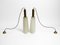 Large Mid-Century Brass Pendant Lamps with Triangular Glass Lampshades, Denmark, Set of 2, Image 18