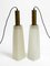 Large Mid-Century Brass Pendant Lamps with Triangular Glass Lampshades, Denmark, Set of 2, Image 20