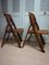 British Colonial Tortoise Bamboo & Rattan Folding Chairs, 1950s, Set of 2 2