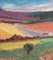 Anna Costa, Panorama Provençal, 1950s, Huile sur Panneau, Encadré 16