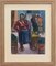 Alfred Salvignol, The Market Seller in Nice, 1950s, Gouache, Framed, Image 1