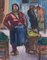 Alfred Salvignol, The Market Seller in Nizza, 1950er, Gouache, Gerahmt 3