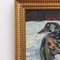 Anna Costa, Portrait of a Bird in Snow, 1960s, Oil on Board, Framed, Image 7