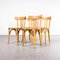 Bentwood Tri Back Dining Chairs in Honey from Baumann, 1950s, Set of 4 5
