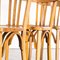 Bentwood Tri Back Dining Chairs in Honey from Baumann, 1950s, Set of 4 2